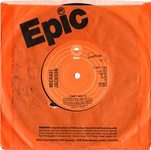 Michael Jackson : Don't Stop 'Til You Get Enough (7", Single, Pap)