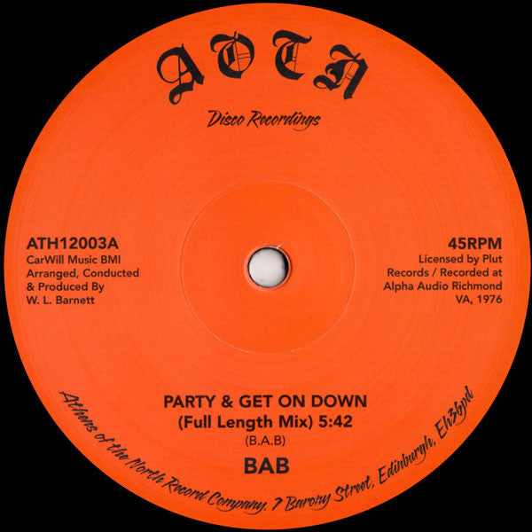 Big Apple Band : Party & Get On Down (12", RE)