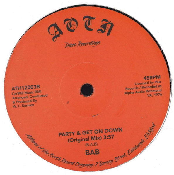 Big Apple Band : Party & Get On Down (12", RE)