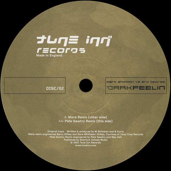 Mark Shimmon vs. 3rd Degree : Dark Feelin (12", 2/2)