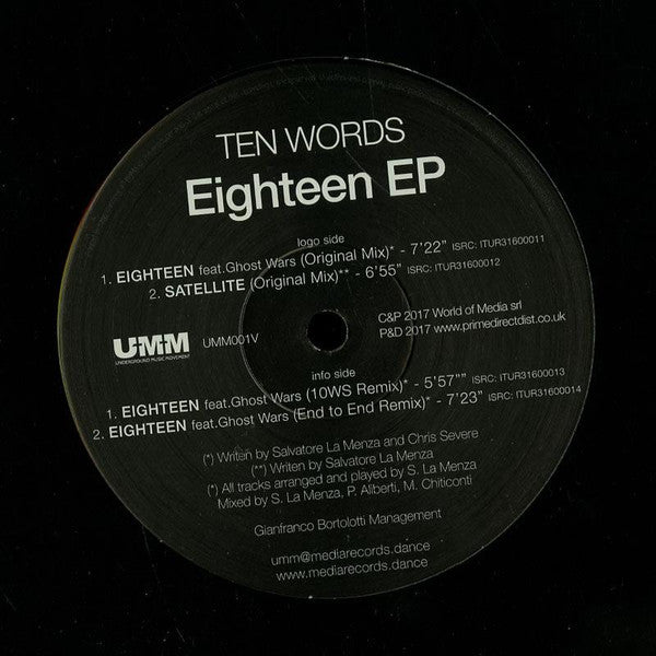 Ten Words : Eighteen EP (12", EP)