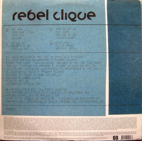 Rebel Clique : Unique Connection (2xLP, Album)