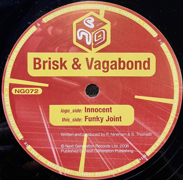 Brisk & Vagabond* : Innocent / Funky Joint (12")