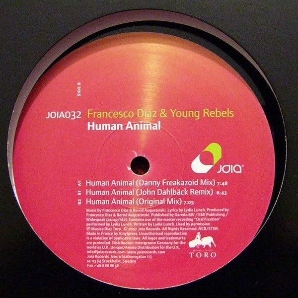 Francesco Diaz & Young Rebels : Human Animal (12")