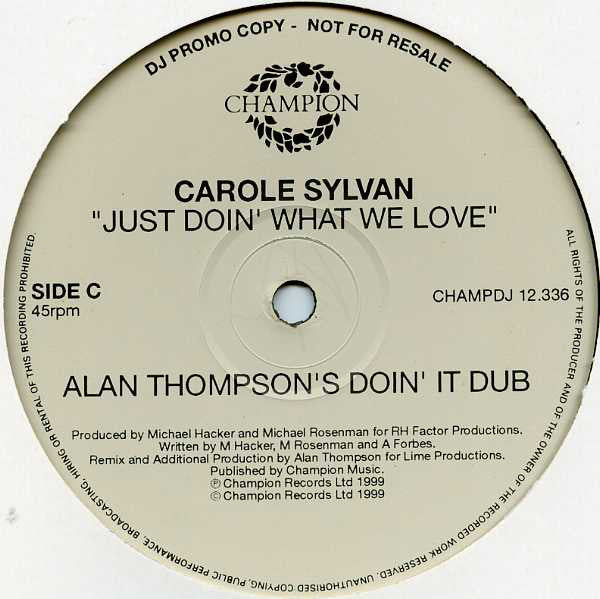 Carole Sylvan : Just Doin' What We Love (2x12", Promo)