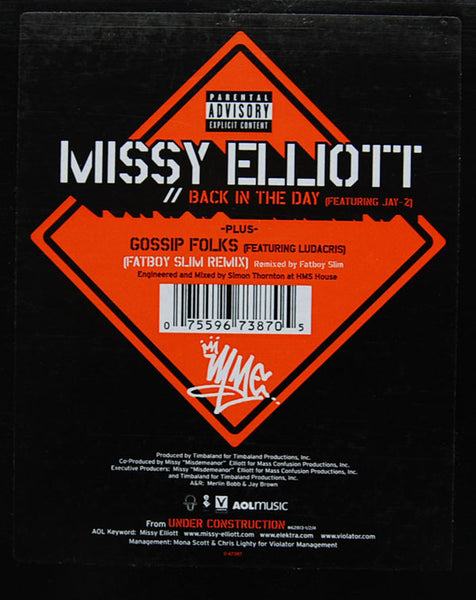 Missy Elliott Featuring Jay-Z : Back In The Day (12")