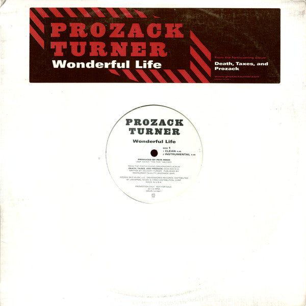 Prozack Turner : Wonderful Life (12", Promo)