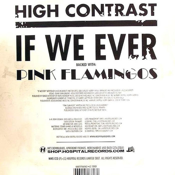 High Contrast : If We Ever b/w Pink Flamingos (12")