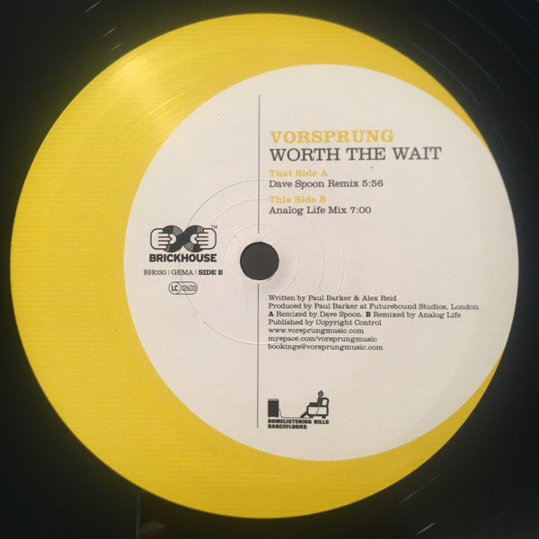 Vorsprung : Worth The Wait (12")