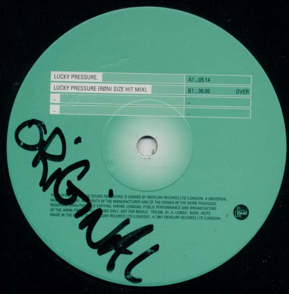 Roni Size / Reprazent : Lucky Pressure (2x12", Promo)