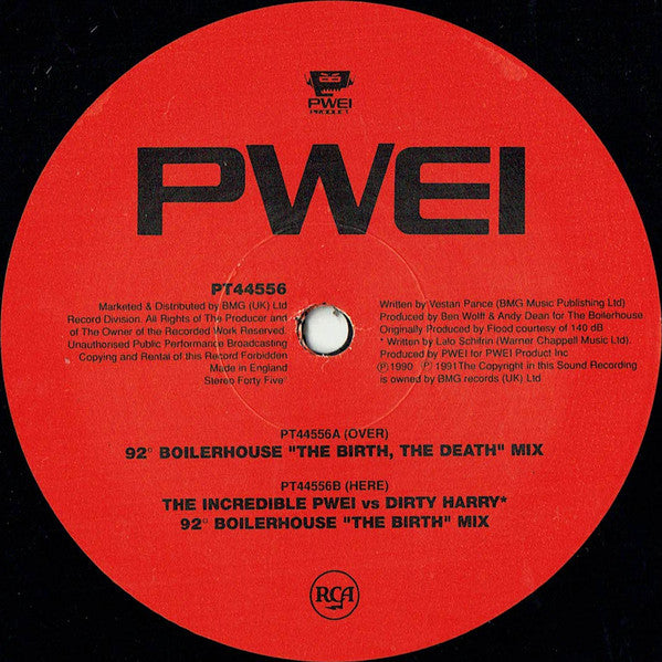 Pop Will Eat Itself : 92° F / The Incredible PWEI Vs Dirty Harry (12", Single)