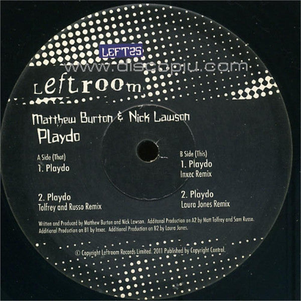Matthew Burton & Nick Lawson : Playdo (12")