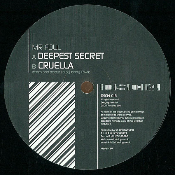 Mr Foul : Deepest Secret / Cruella (12")